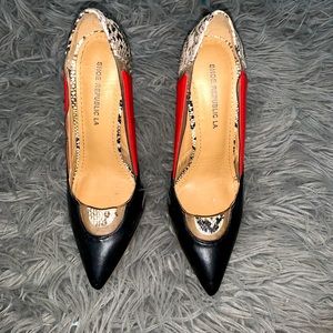 Retro Snake Skin Pumps